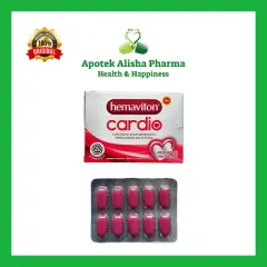 Hemaviton Cardio Tablet (Strip 10kaplet) - Hemafiton Kardio Suplemen Kolesterol / Lemak dalam Darah
