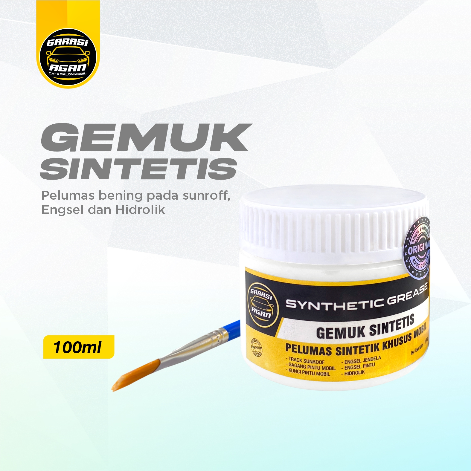 GARASI AGAN Gemuk Bening Pelumas Sintetik Engsel Pintu Rel Sunroof, Hidrolik Grease Oil Multifungsi Harga 32,000 Ringgit*Penghantaran Percuma
