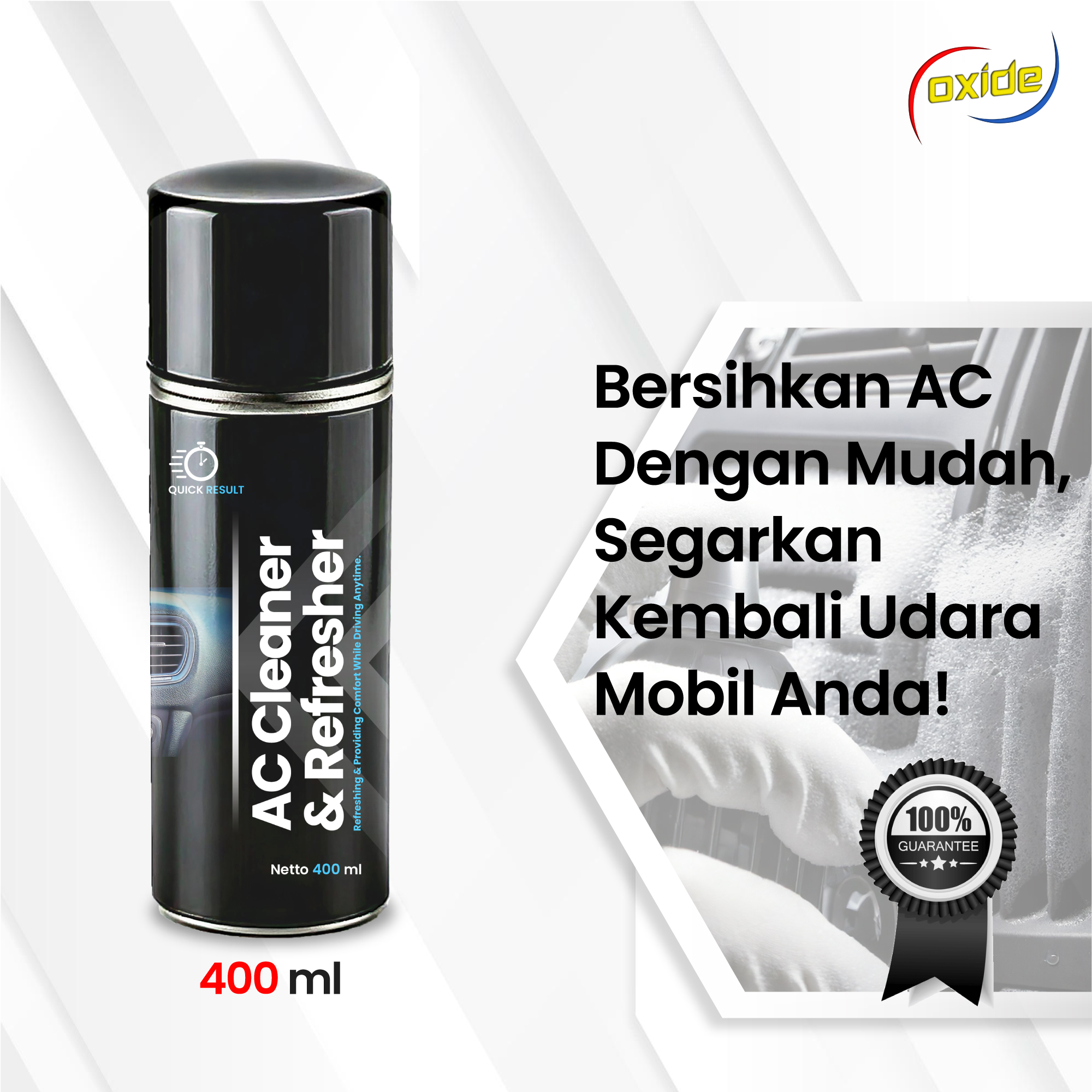 Oxide Ac Cleaner Refresher / Car Ac Cleaner Foam 400ml Harga 58,000 rupiah*Gratis Ongkir