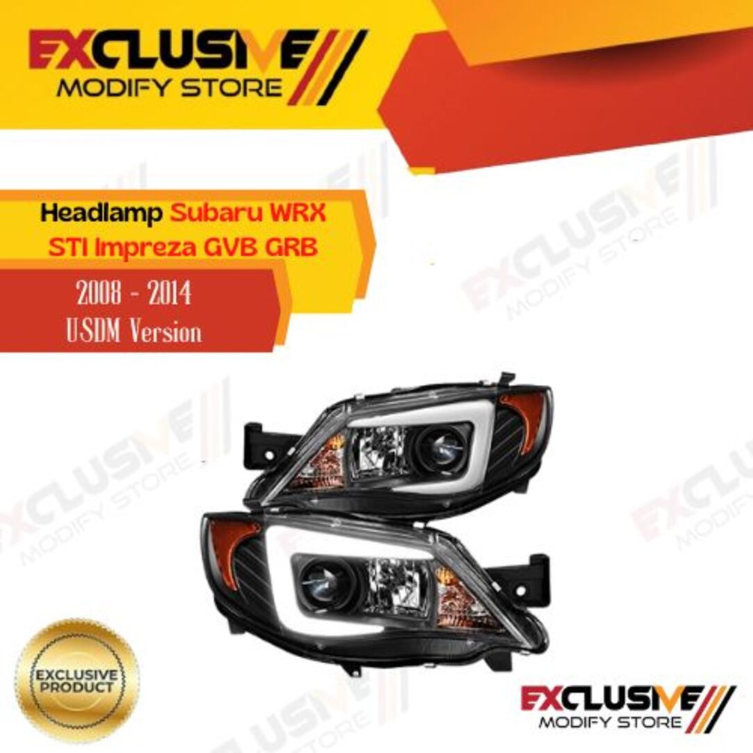 Headlamp Subaru WRX STI Impreza 2008 - 2014 USDM version | with HID Harga 8,000,000 rupiah*Gratis Ongkir