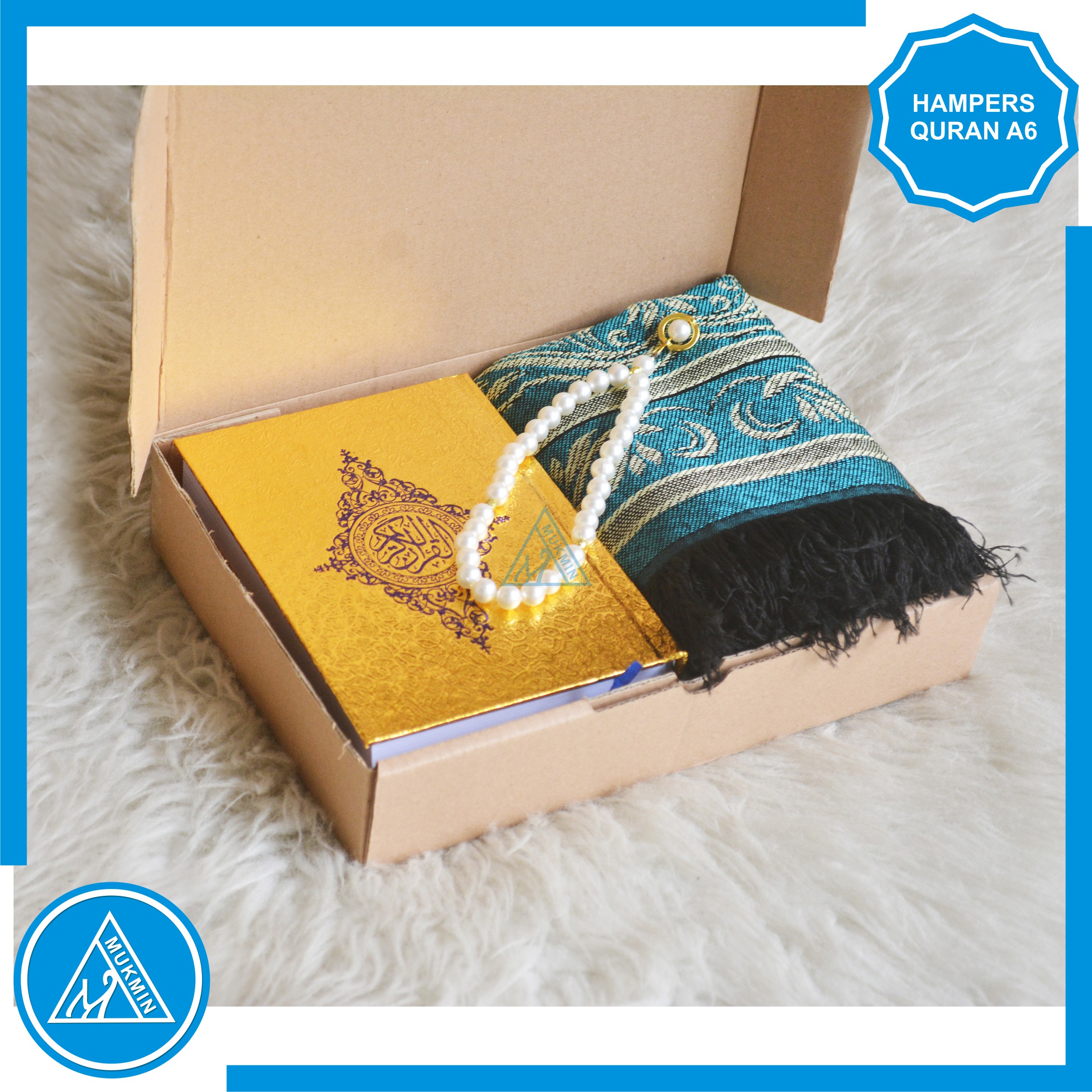 Hampers quran sejadah tasbih untuk hadiah atau kado | hadiah box