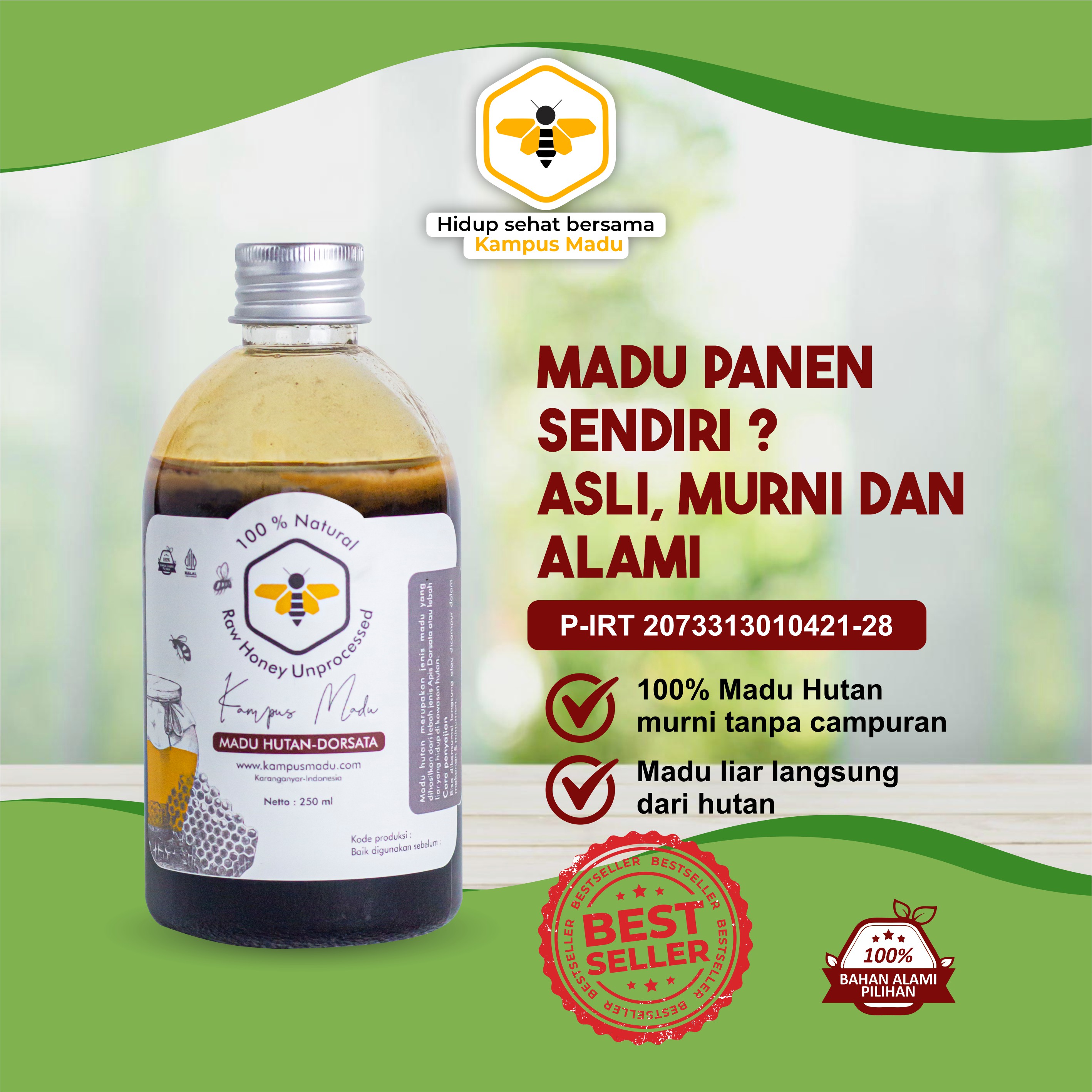 Madu Hutan (Madu Raw Dorsata) 100% Premium Pure Original