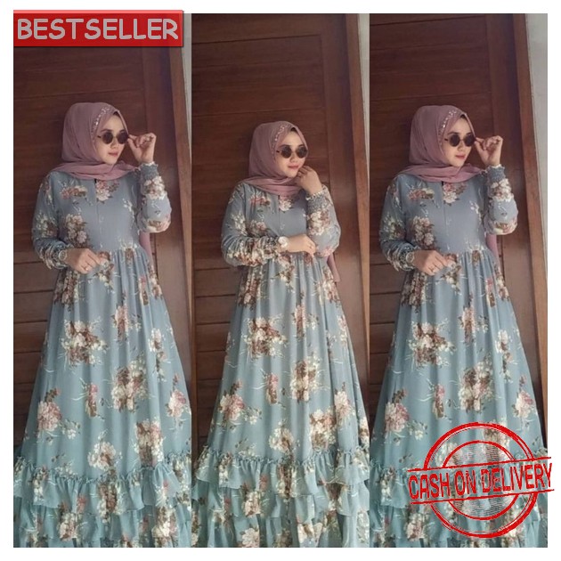 Baju Gamis Wanita Terbaru 2021 Lebaran Gaun Syarii Viral Gamiis Modern Lebaran Ootd Tunik Simpel Syarigamis