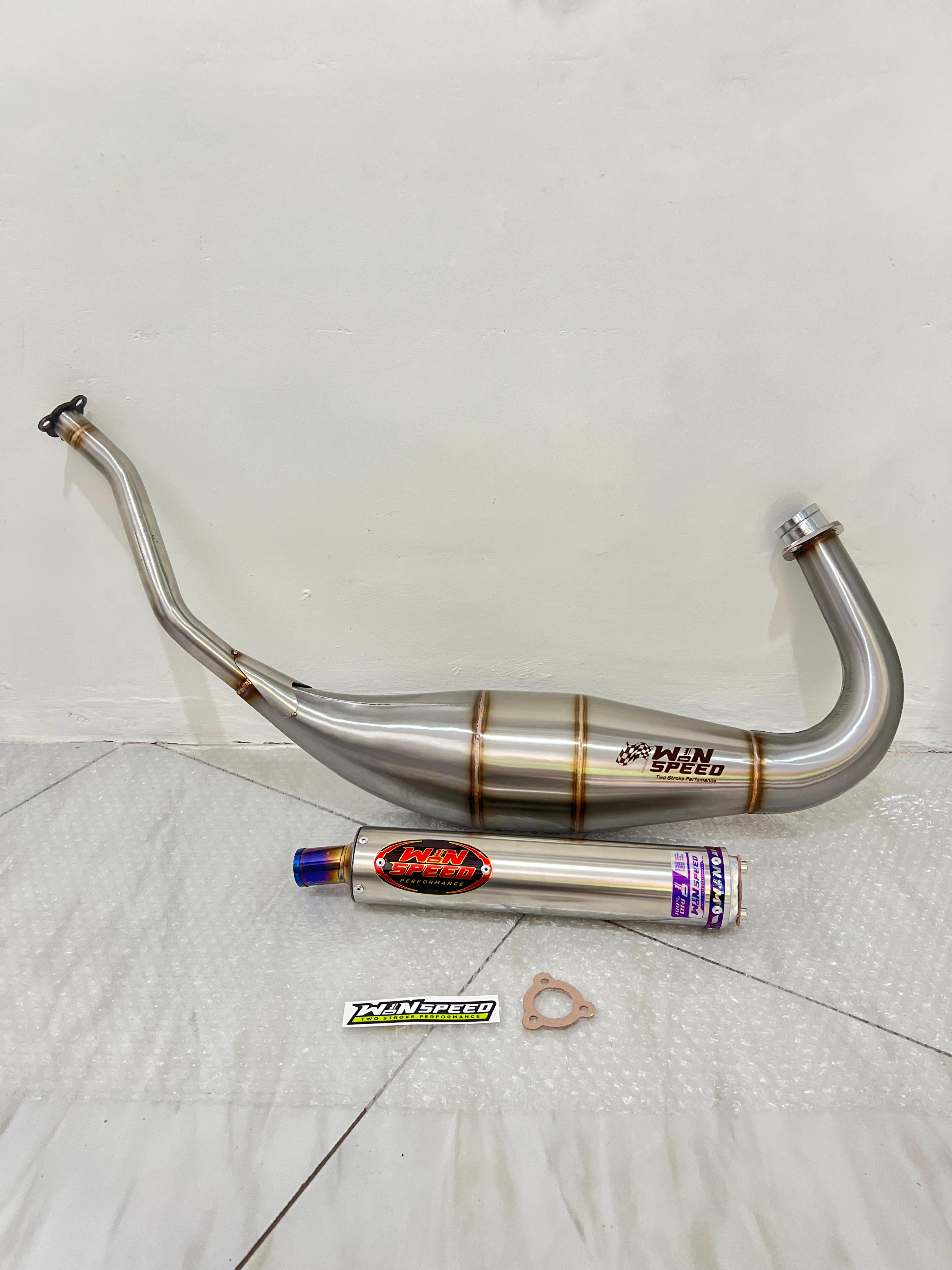 Knalpot Ninja Super Cobra R, RR, SS, KIS, M Stainlees Press Silincer Stainlees Emblem Merah WINSPEED Harga  1,350,000 Ringgit*Penghantaran Percuma