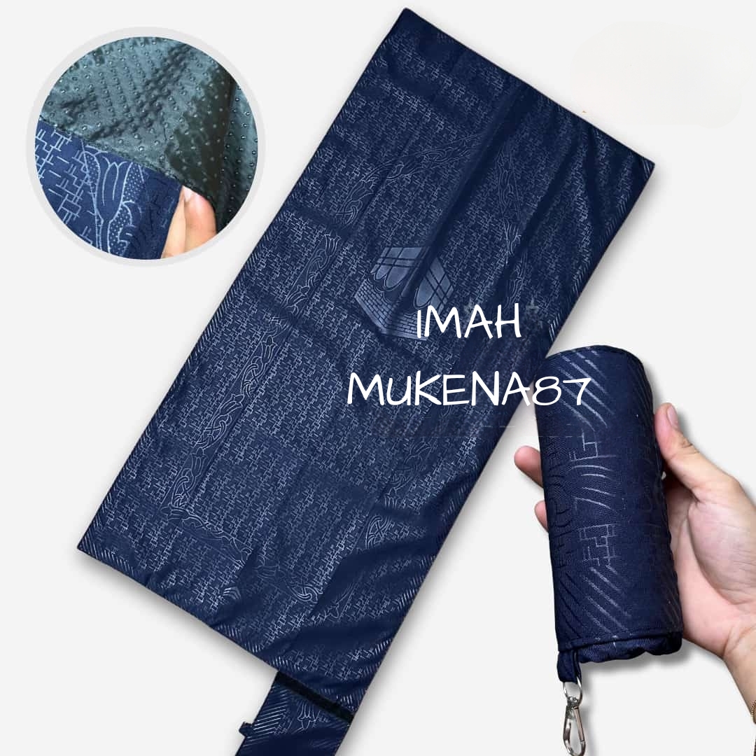 Sajadah Travel Black Star ANTI SLIP GULUNG Premium Rollstar Series