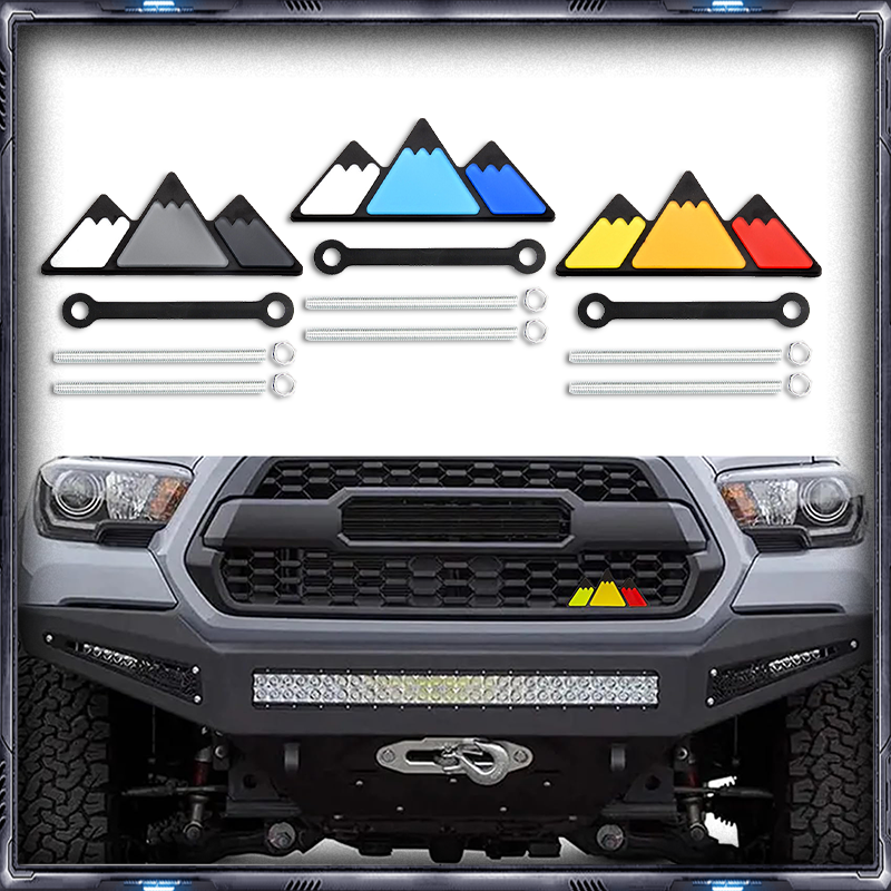 20*15CM Emblem Grill Toyota Stickers Tri-Color 3 Untuk Toyota Tacoma 4Runner Tundra Harga 54,500 rupiah*Gratis Ongkir