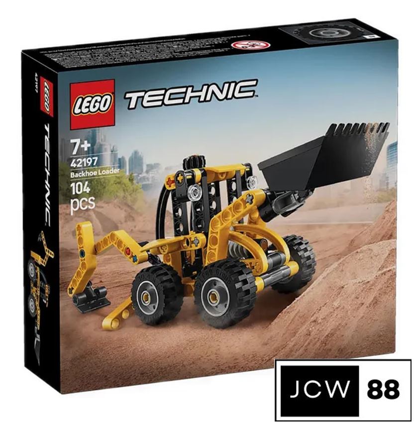Lego Technic 42197 Backhoe Loader mainan anak tractor alat berat