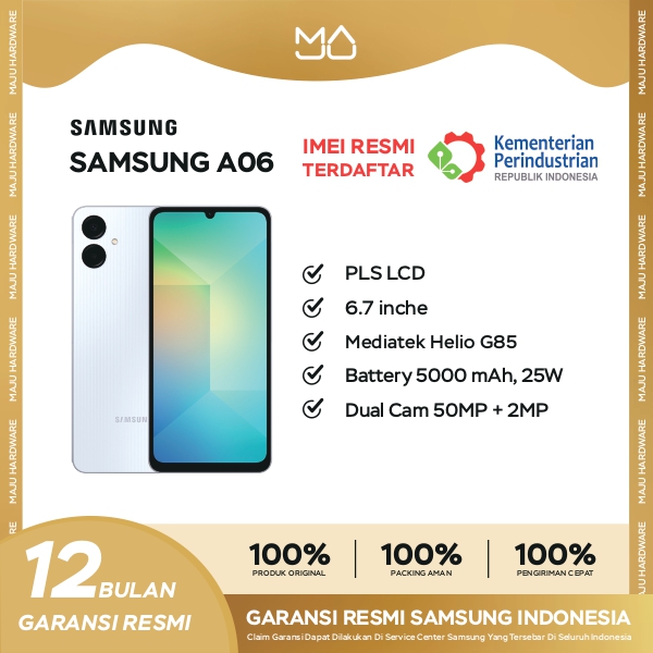 SAMSUNG A06 RAM 4/64GB - GARANSI RESMI Harga  1,274,000 Ringgit*Penghantaran Percuma