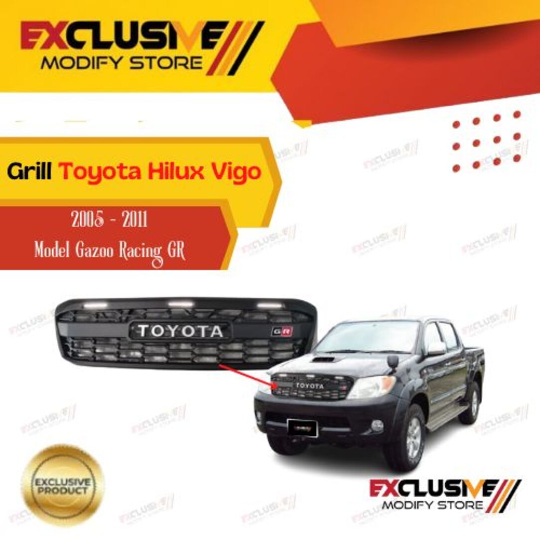 Toyota Hilux Vigo 2005-2011 DRL led grille model Gazoo GR Racing Harga 2,000,000 rupiah*Gratis Ongkir