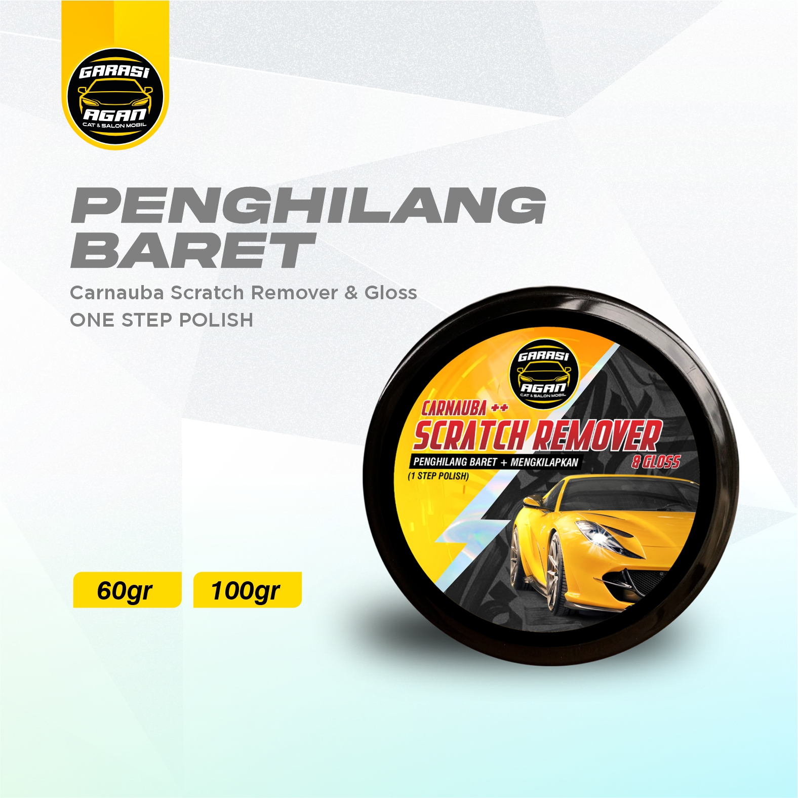 GARASI AGAN Scratch Remover Penghilang Baret Body Cat Mobil dan Motor Body Compound 1 Step Polish Harga 36,000 Ringgit*Penghantaran Percuma