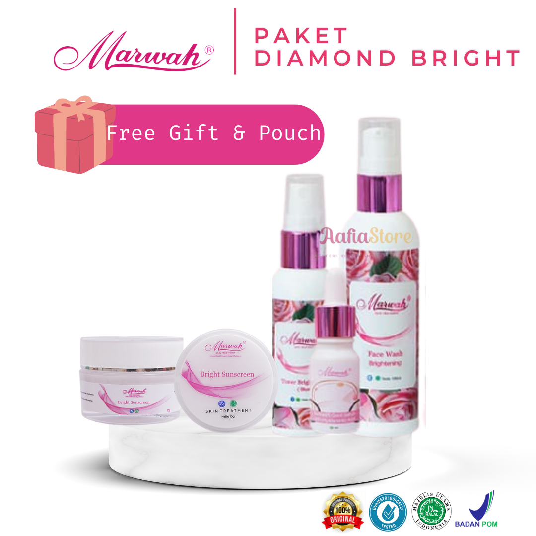 Marwah Skincare Paket Diamond Bright - Skincare marwah Untuk Kulit Normal