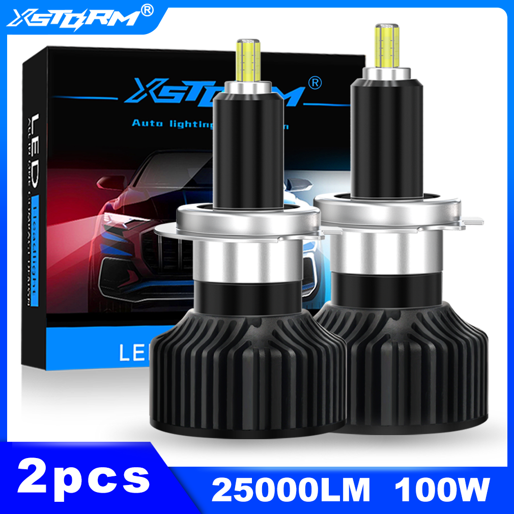Xstorm 2PCs super bright LED headlight 100W 25000lm H7 H11 led front lamp H8 H9 H11 H1 9005/HB3 9006/HB4 9012/hir2 led Automotive lights 12-24 v 6500K lights led fog light Harga 339,000 rupiah*Gratis Ongkir