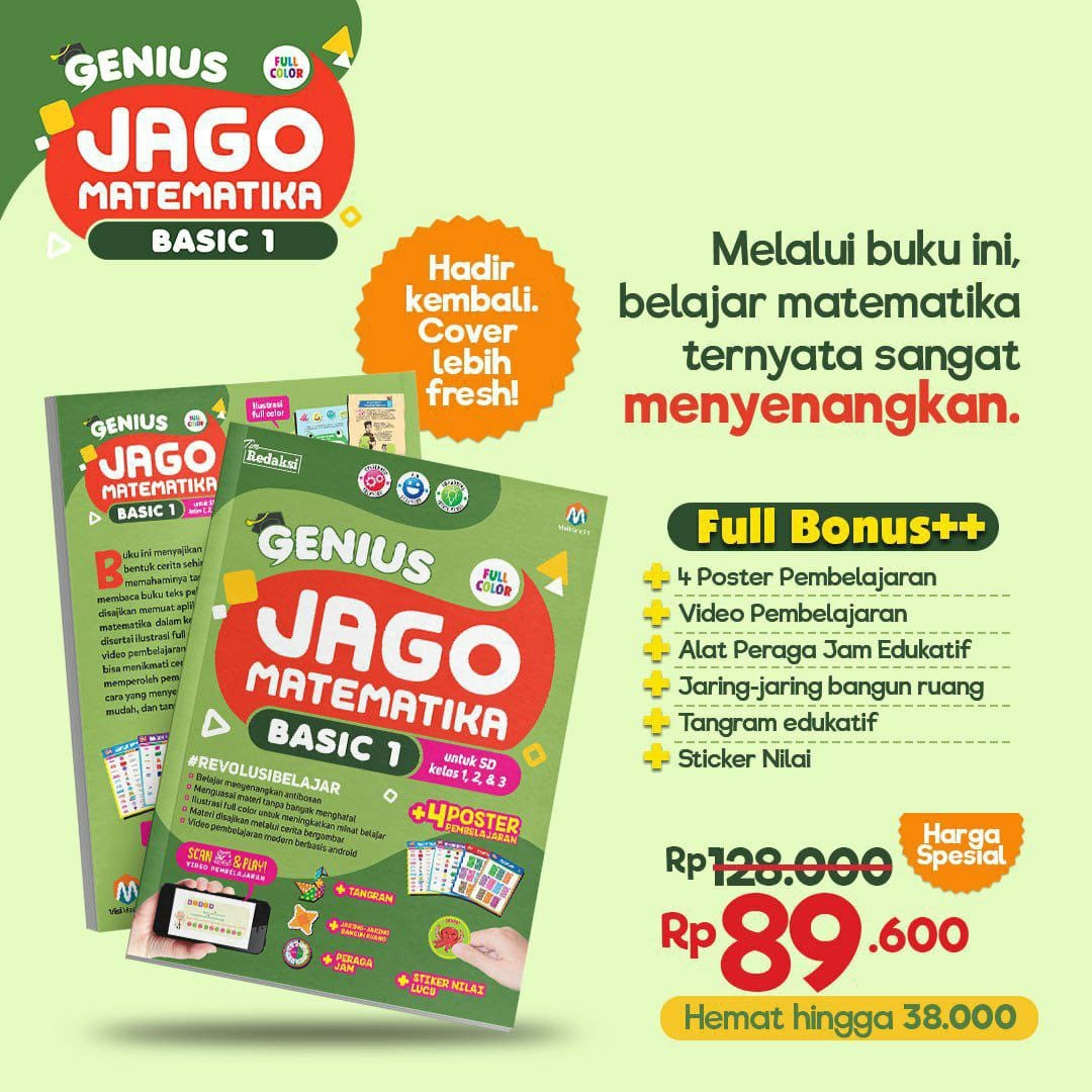 Family Genius Jago Matematika Basic 1 Ziyad Books / Buku Aktivitas Anak / Buku Anak Kekinian / Buku Anβ¦