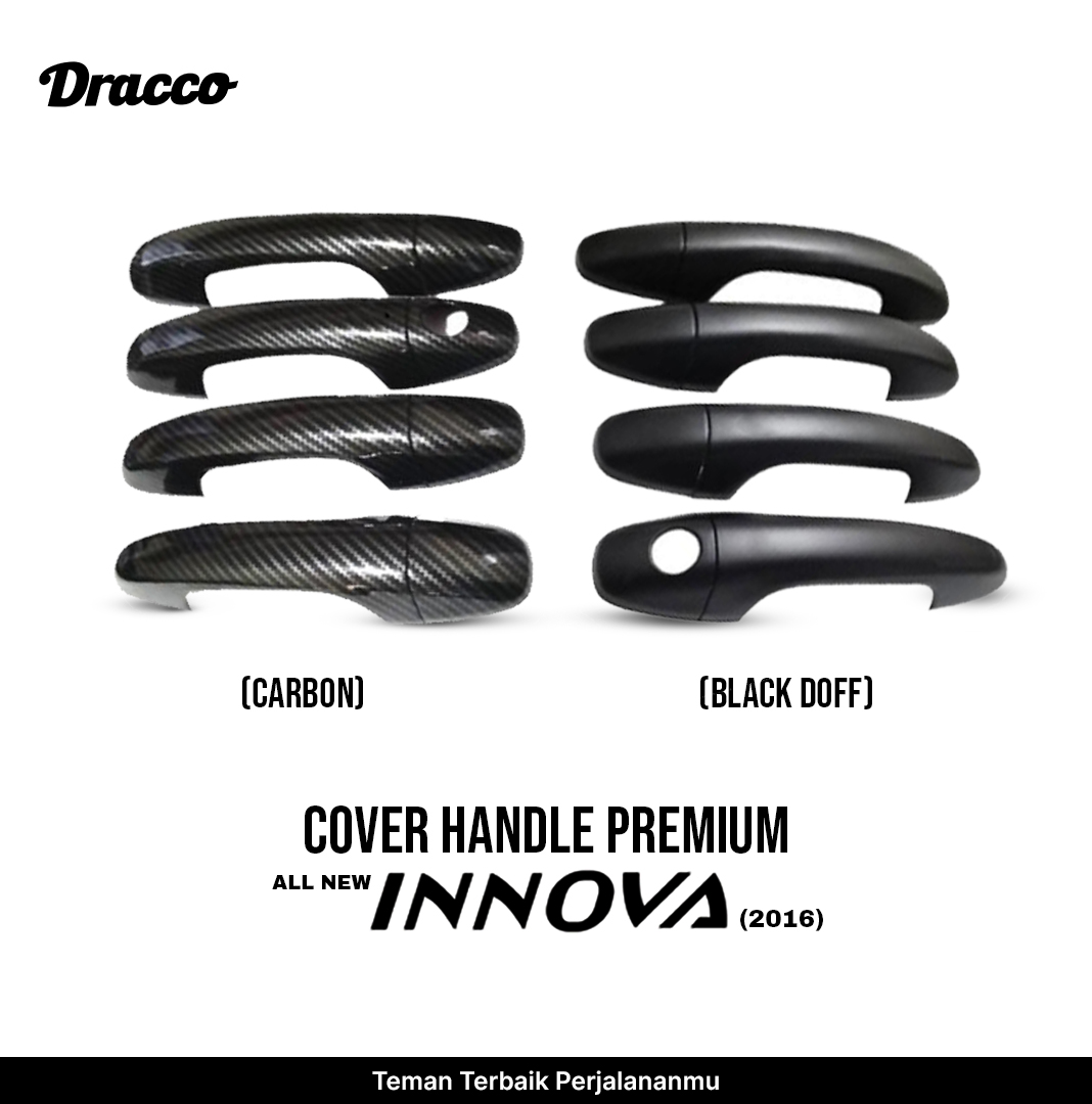 Premium Handle Cover All New Innova 2016 Carbon Black Doff Car Door Handle Cover Dracco Accessories Harga 90,000 rupiah*Gratis Ongkir