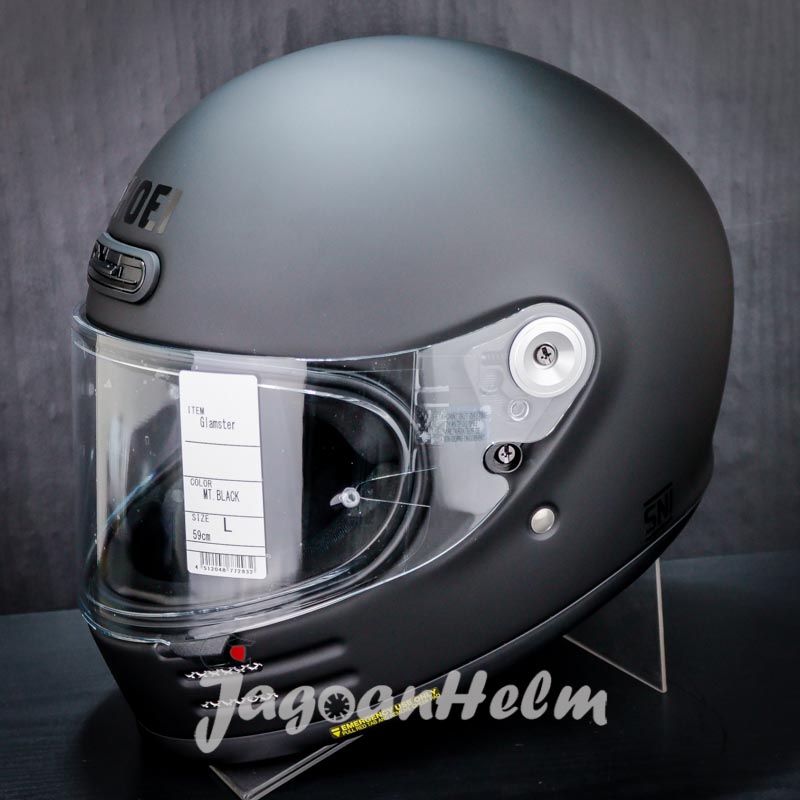 SHOEI HELM GLAMSTER | MATT BLACK | RETRO GLAMSTER CLASSIC SNI Harga 9,927,500 rupiah*Gratis Ongkir
