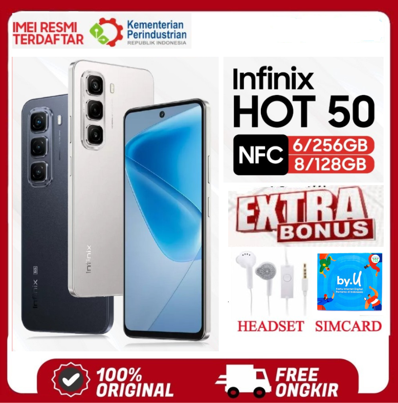 Infinix Hot 50 6/256 8/128 Gb Ram 6Gb 8Gb Rom 256Gb - Warranty, 6/256 Gb Giá 1,438,400 Đồng*Miễn phí vận chuyển