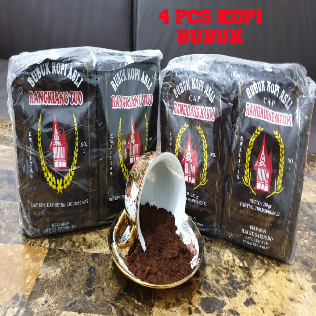 4 PCS Bubuk Kopi Rangkiang KAUM/TUO Batu Sangkar
