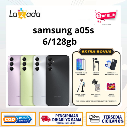 Samsung a05s 6/128 GB HP-Samsung A05 s Ram 6GB ROM 128 GB Harga 1,537,600 rupiah*Gratis Ongkir