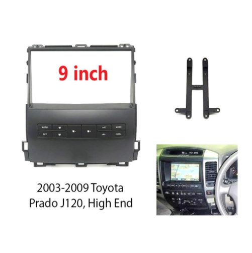 Frame 9 inch Toyota Land Cruiser Prado High End 2003 - 2009 Panel Head Unit Harga 1,500,000 rupiah*Gratis Ongkir