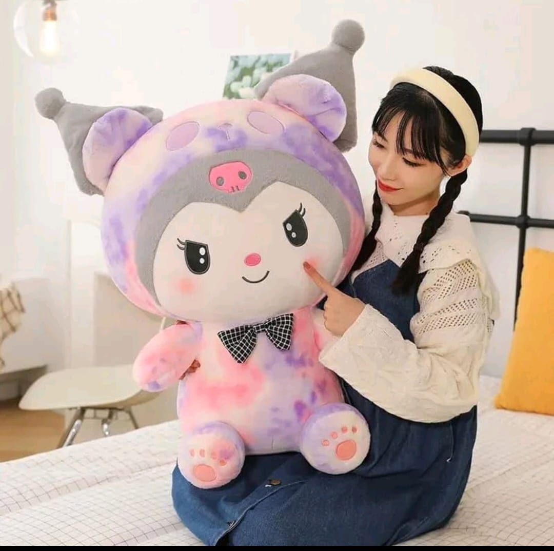 Boneka sanrio kuromi pelangi ukuran JUMBO 60 cm istimewa