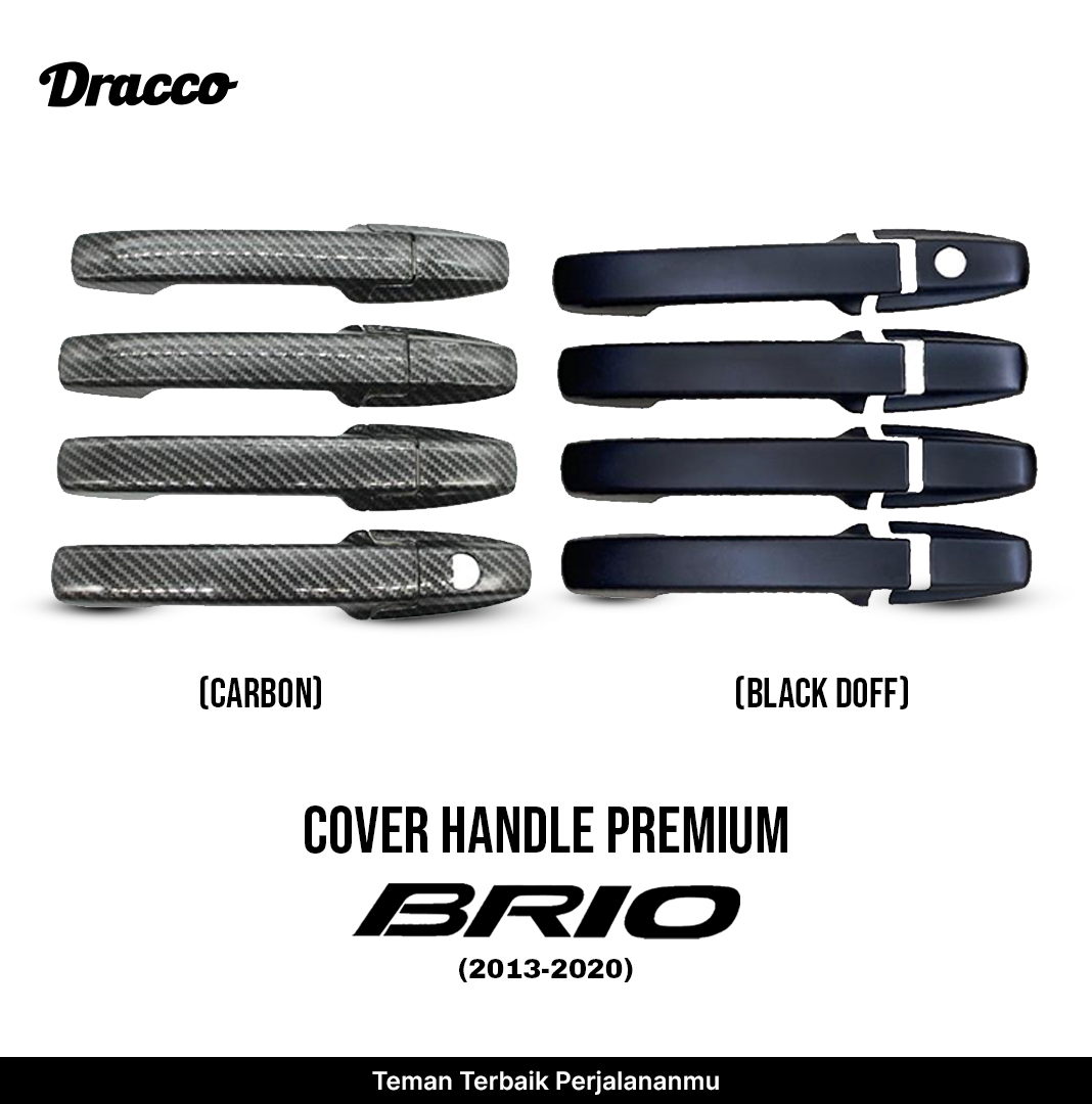 Premium Handle Cover Brio 2013-2020 Carbon & Black Doff Car Door Handle Cover Dracco Accessories Giá 90,000 Đồng*Miễn phí vận chuyển