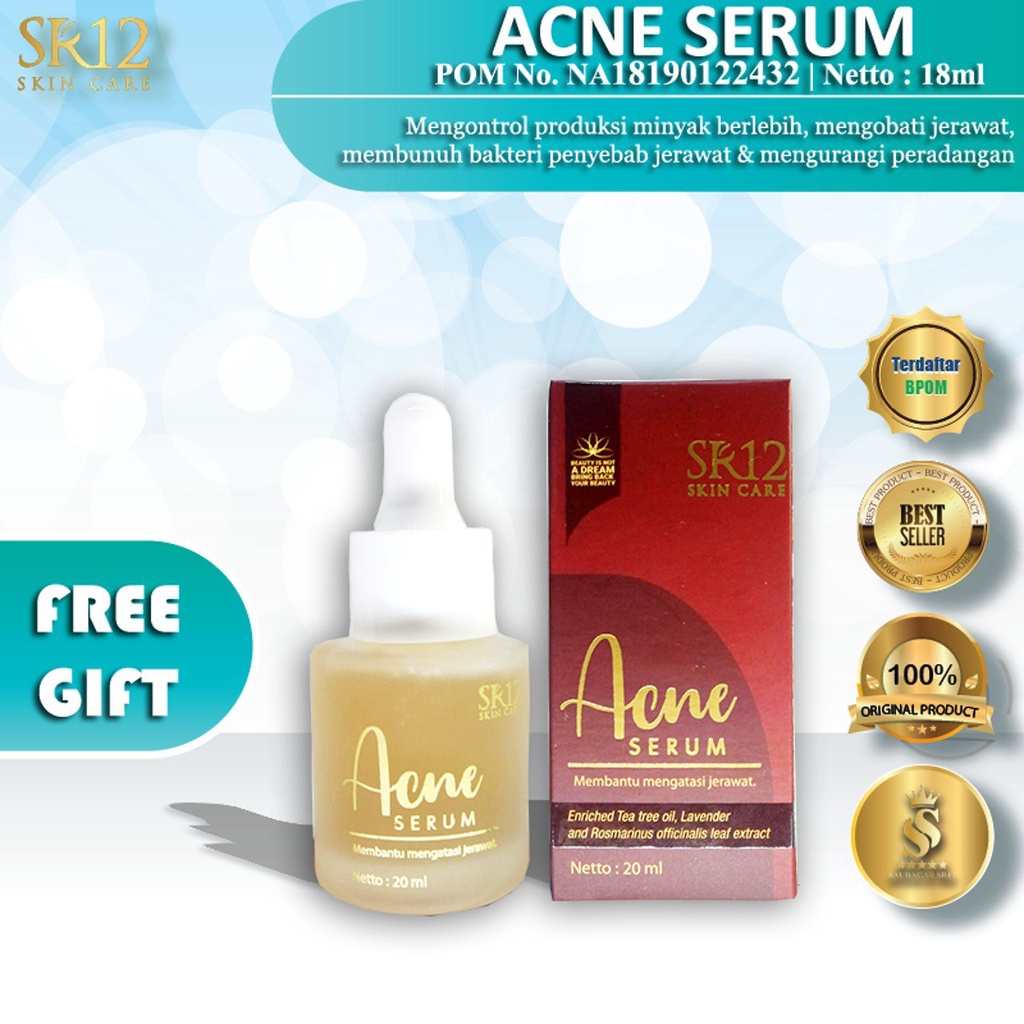 Lazada Indonesia - SERUM MENGECILKAN PORI-PORI/MENGHEMPAS JERAWAT/MENCEGAH TIMBULNYA JERAWAT/SEBAGAI ANTI IRITASI/MELEMBABKAN KULIT/ACNE SERUM SR12