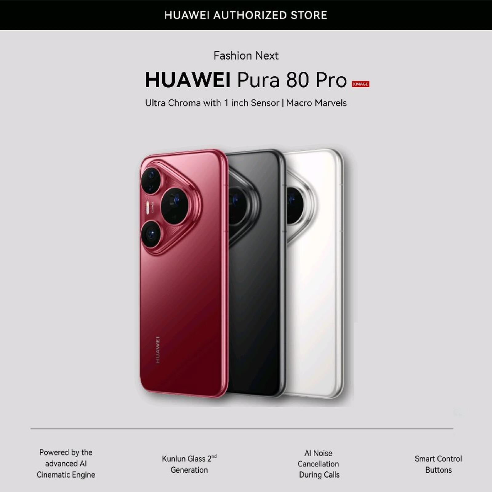 Huawei Pura 80 Pro smartphone | 1-inch sensor | macro telephoto | Kunlun glass | 100W | smart AI- Harga 14,999,000 rupiah*Gratis Ongkir