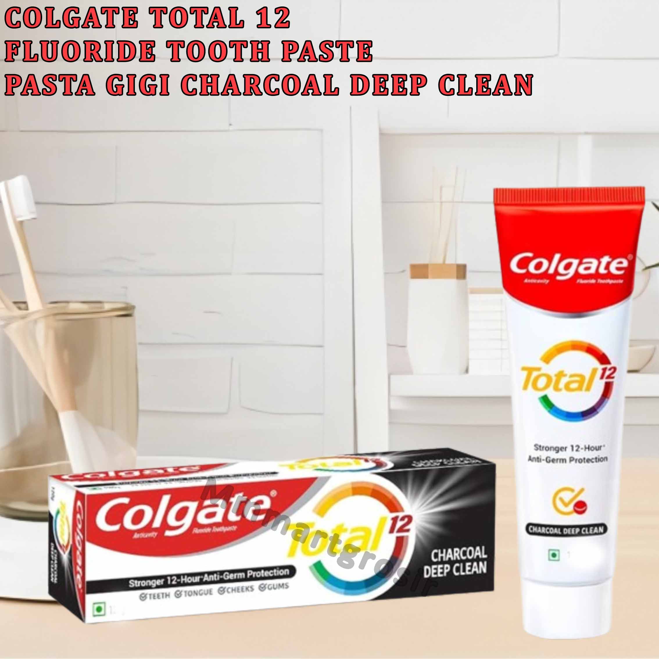Colgate Total 12 / Fluoride Tooth Paste / Pasta Gigi Charcoal Deep Clean