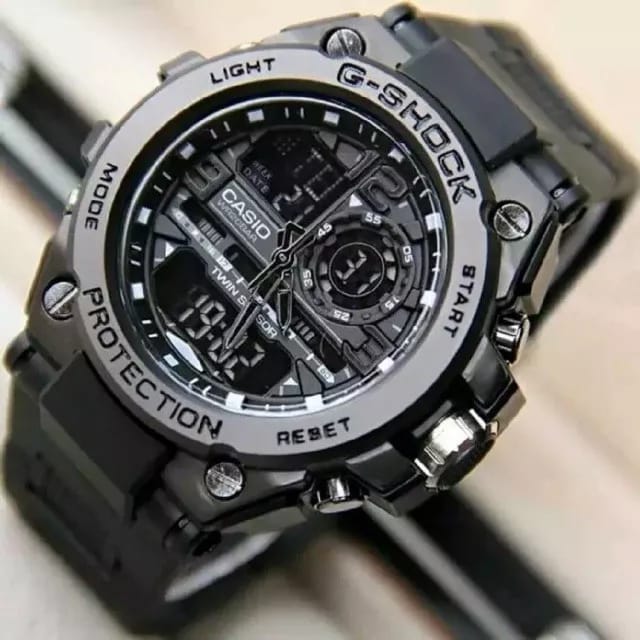 	 Gs Jam Tangan Pria Fashion Ring Besi Kasual/Sport Body Besi Water Resistance Free Box 	
