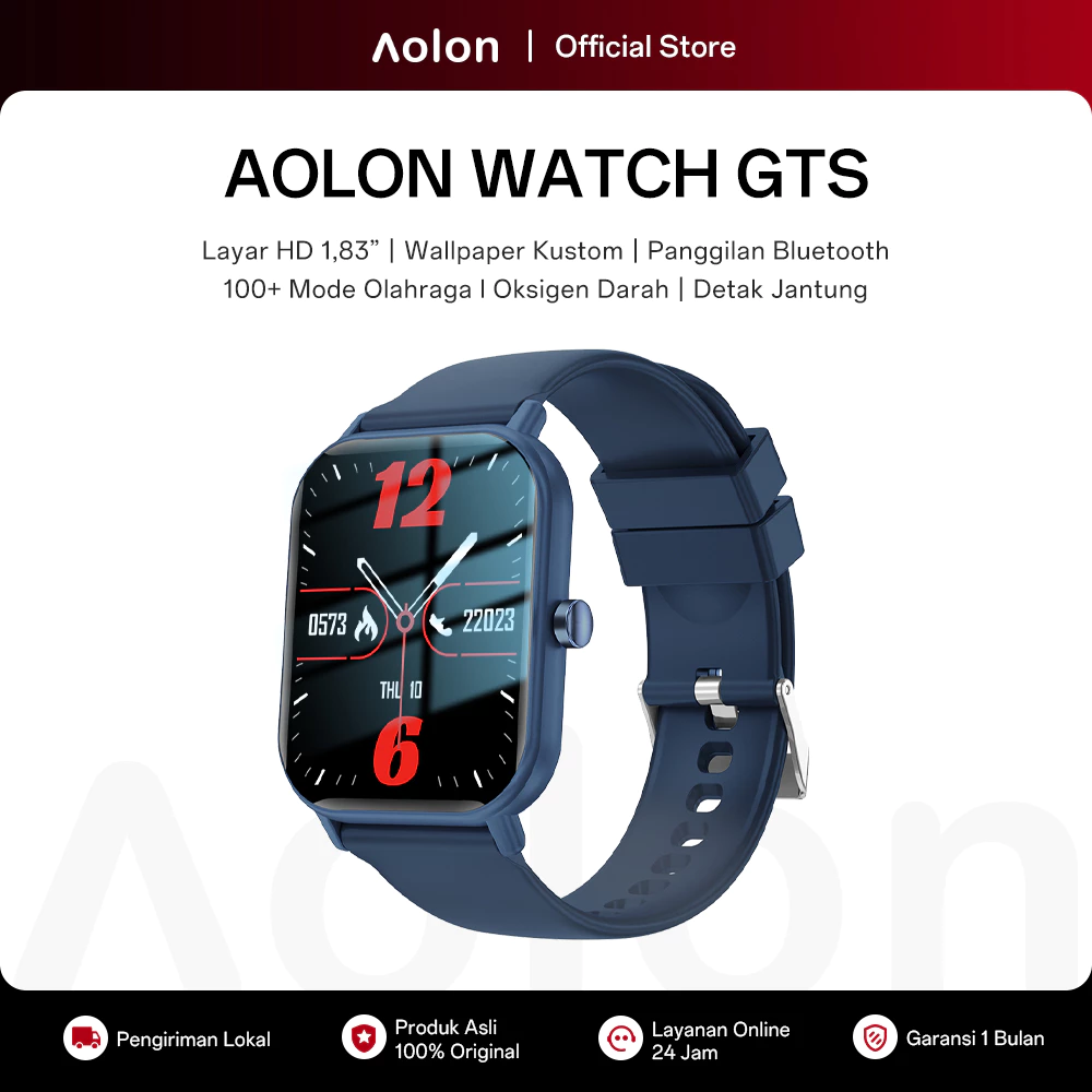 Aolon Gts Smartwatch Blood Oxygen Monitor Sleep Heart Rate Ip67 Waterproof 100+ Sports Modes Ios & Andβ¦