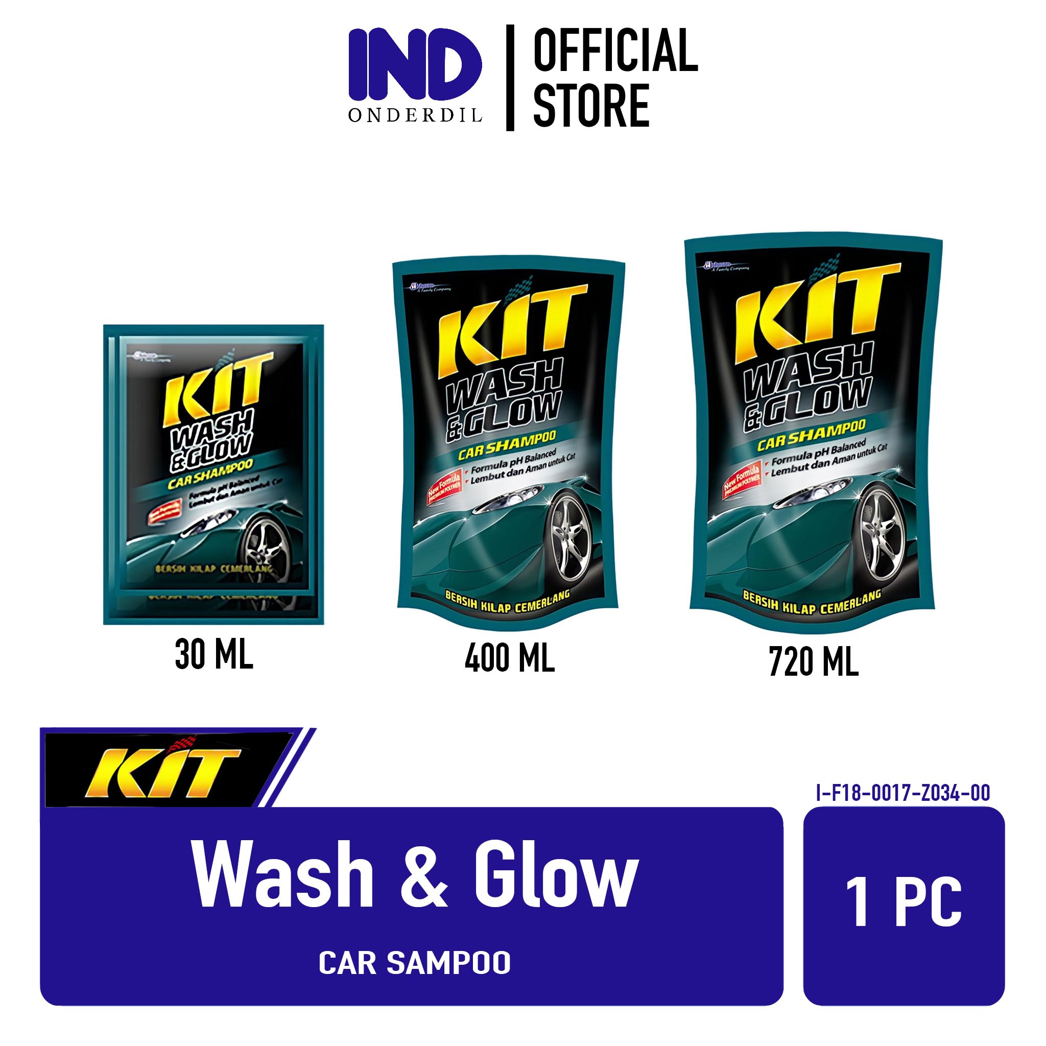 Wash & Glow Merk Kit Car Shampoo 30 400 720 ml Sachet Pouch Sabun Sampo Shampo Cuci Motor Mobil Bersih Mengkilap Pengkilap Busa Harga 3,120 rupiah*Gratis Ongkir