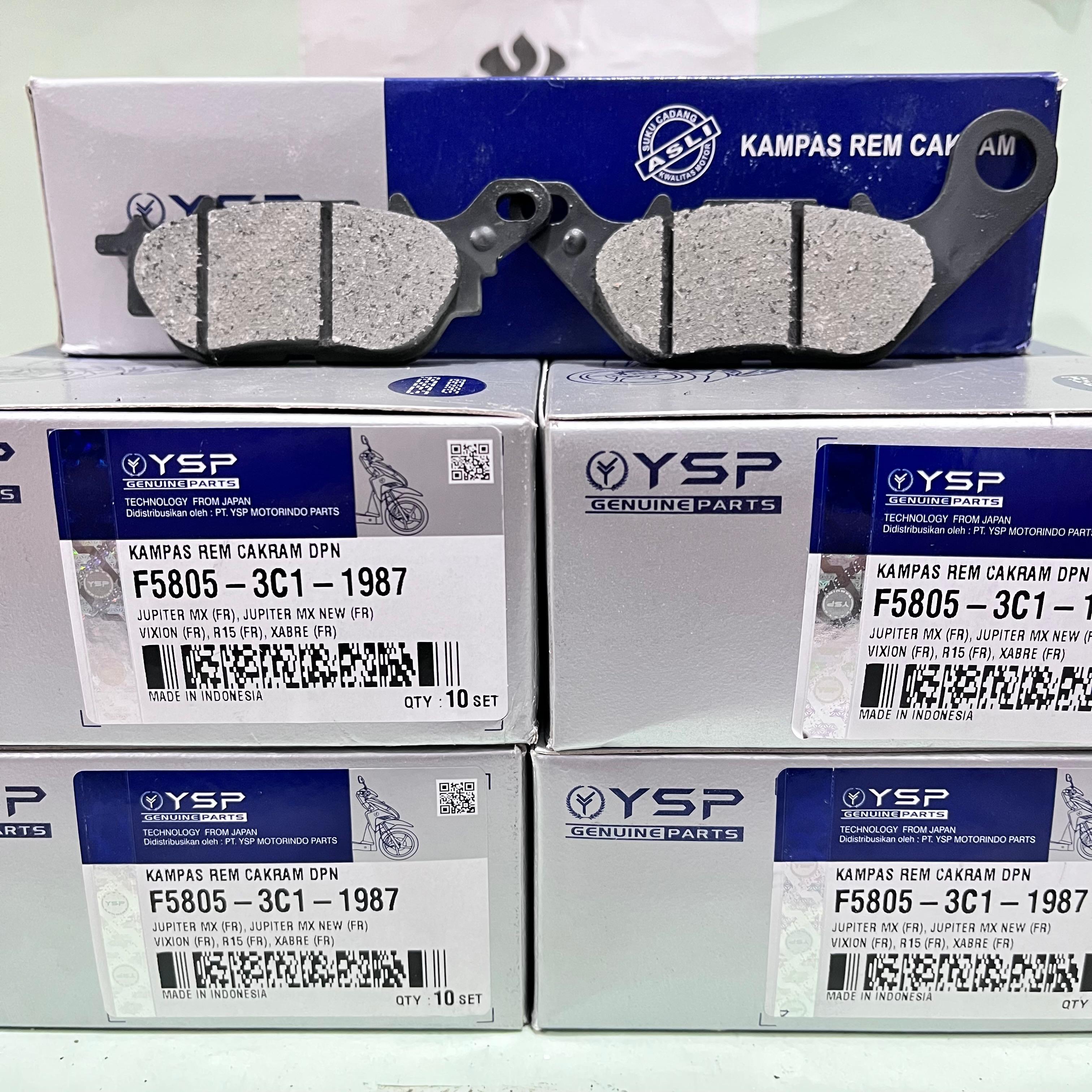 (Box) (Package of 50) Dispad Front Disc Brake Pads for Jupiter Mx,Jupiter Mx New,Vixion,R15 (Ysp Oem Quality) Harga 604,250 rupiah*Gratis Ongkir