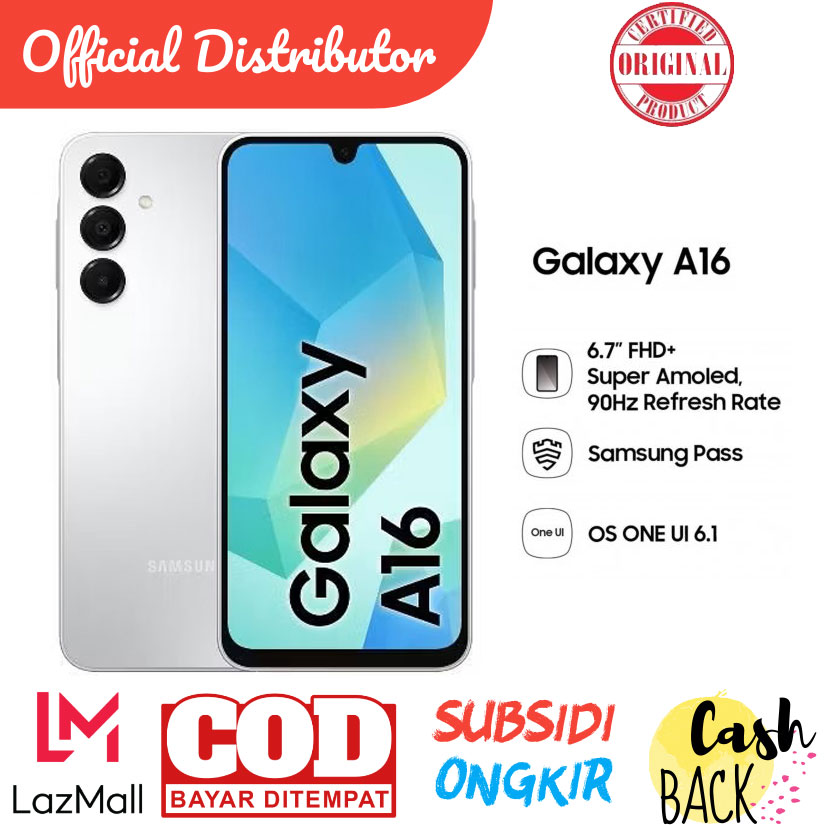 SAMSUNG GALAXY A16 4G RAM 8/256 vs 8/128 GB - 6.7" SUPER AMOLED 90Hz REFRESH RATE - OS ONE UI 6.1 Harga  1,979,010 Ringgit*Penghantaran Percuma