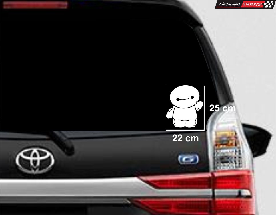 Cutting Sticker Kaca Mobil Baymax BIG 6 TERMURAH Harga 20,000 rupiah*Gratis Ongkir