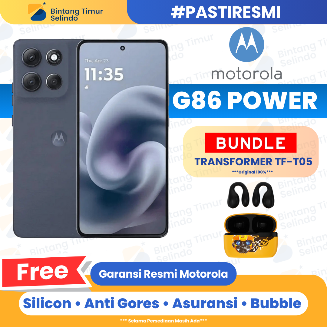 Motorola G86 Power 5G 8/256GB-1 year official warranty Harga 3,700,000 rupiah*Gratis Ongkir