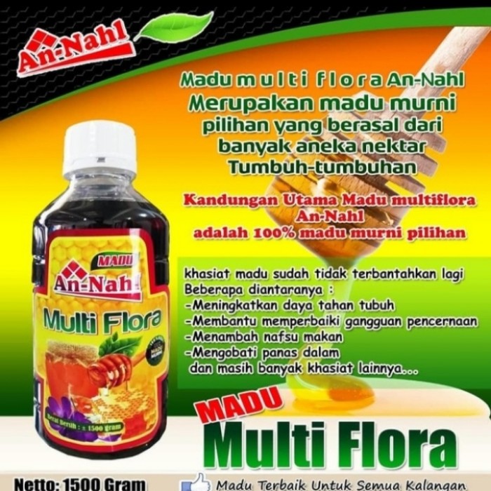 Madu Multiflora An-Nahl 1500 gram 100% Madu Murni Asli