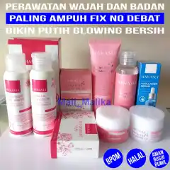 Paket Lengkap Hanasui Flawless Glow 10 Day Cream Night Cream 15g - Hanasui Body Care 3in1 Perawatan Wajah Dan Badan
