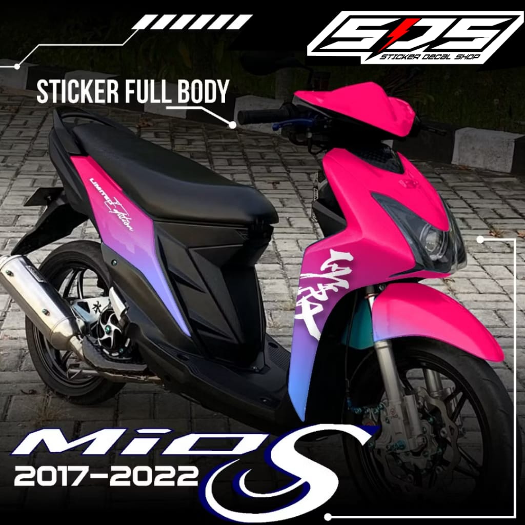 Promo decal sticker Mio S 125 full body-stiker skotlet variations Mio s Desain racing Gambar gradation Harga 121,125 rupiah*Gratis Ongkir