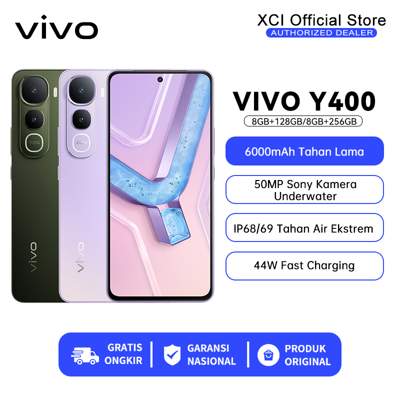 [New] Vivo Y400 8/128Gb 8/256Gb (8+8Gb Extended Ram) Ip68/69 Extreme Waterproof, 50Mp Sony Camera Giá 3,199,000 Đồng*Miễn phí vận chuyển