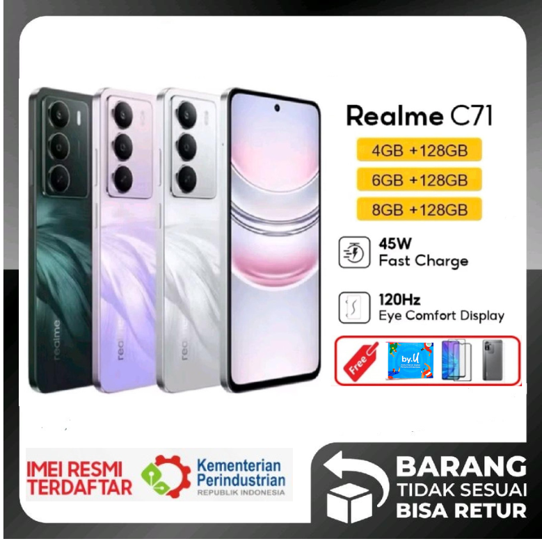 Realme C71 (4/128 6/128 8/128) Giá 1,450,000 Đồng*Miễn phí vận chuyển