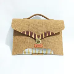 UwaisGen Tas Laptop Anvlope Jinjing 14 Inchi Goni Rangrang Etnik Bali Souvenir Handmade