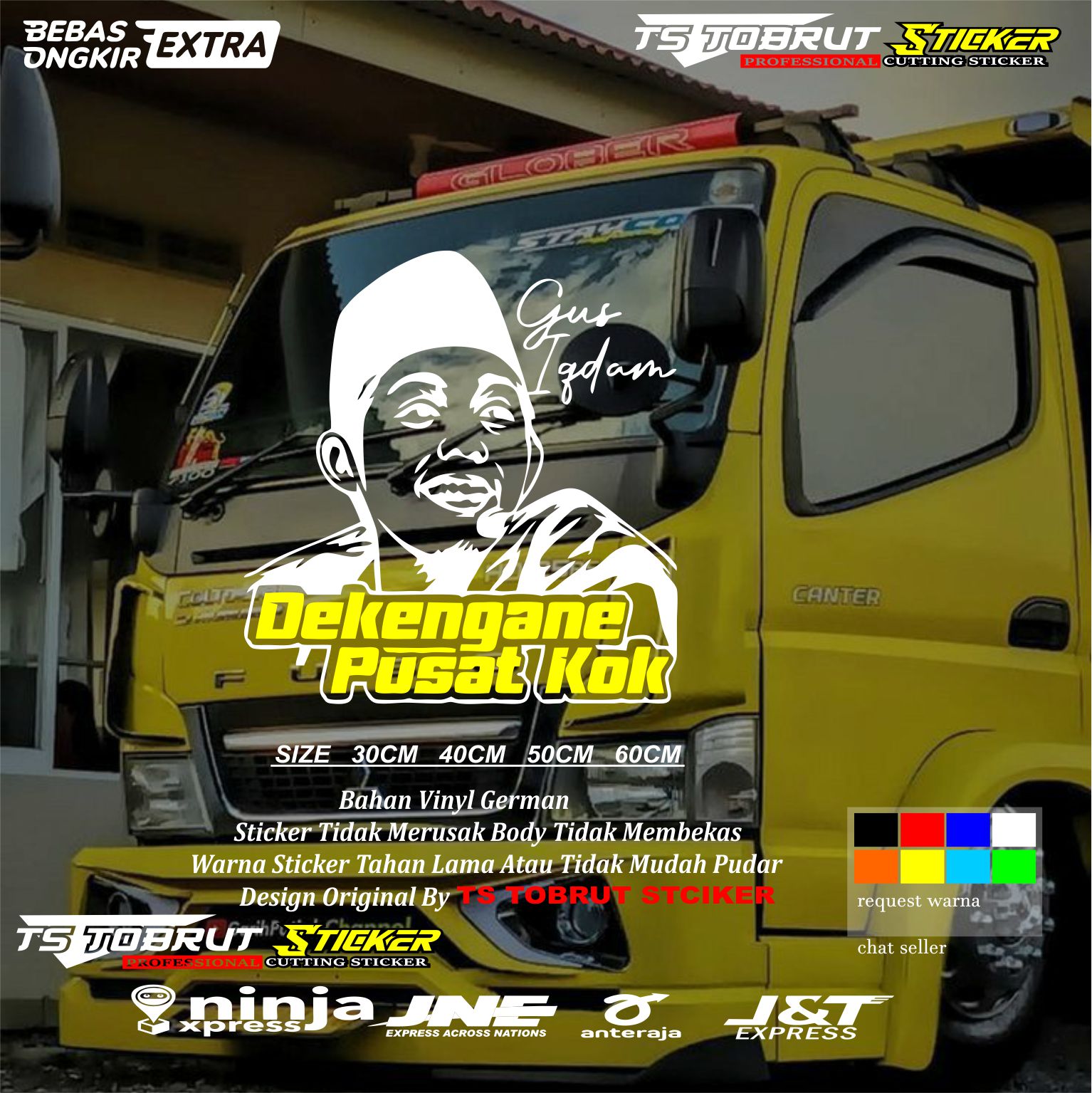 stciker cuting kaca samping gus iqdam dekengan pusat kok stciker kaca unevesal semua mobil bisa cod Harga 25,000 rupiah*Gratis Ongkir