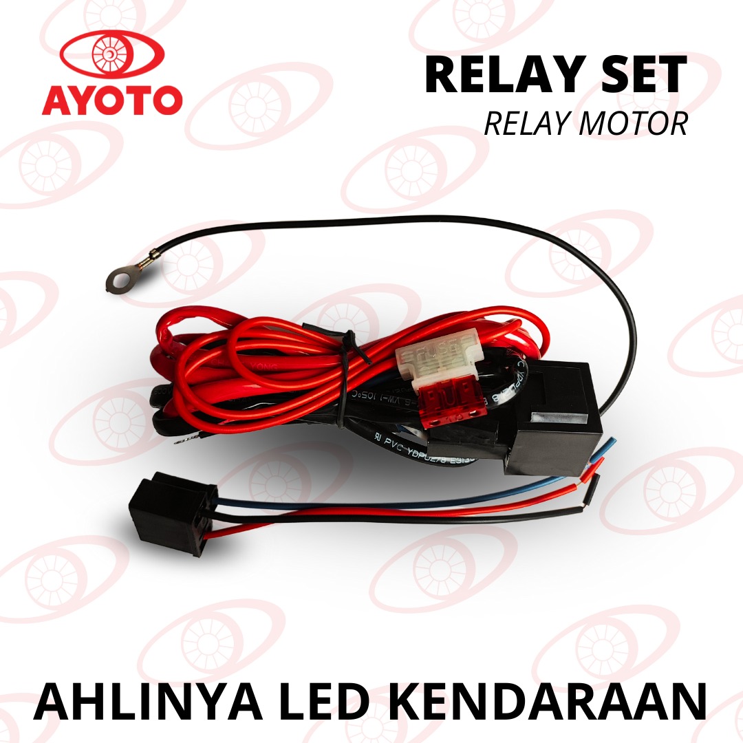 KABEL RELAY SET AYOTO LAMPU MOBIL & MOTOR LED & HID & BILED Harga 40,250 rupiah*Gratis Ongkir
