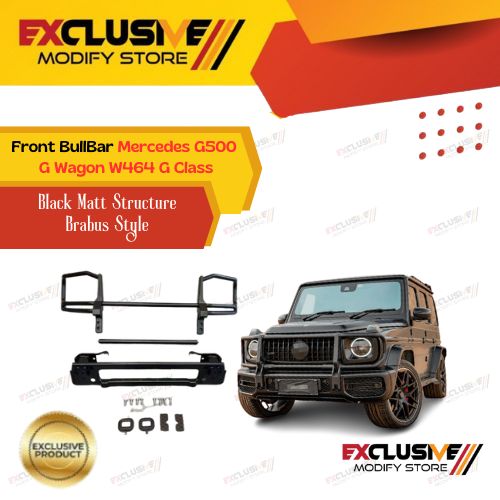 Mercedes G350 g400d G400 G500 G Wagon w464 G class upgrade bull bar Brabus style push bar front heavy-duty look Harga 35,000,000 rupiah*Gratis Ongkir