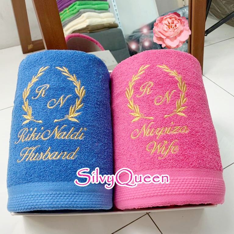Proses Cepat - 2 Pcs Handuk Bordir Nama