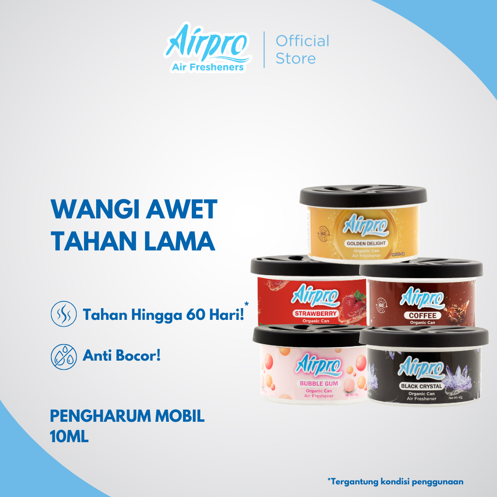 Airpro Organic Can - Pengharum Mobil / Parfum Mobil Harga 44,400 Ringgit*Penghantaran Percuma
