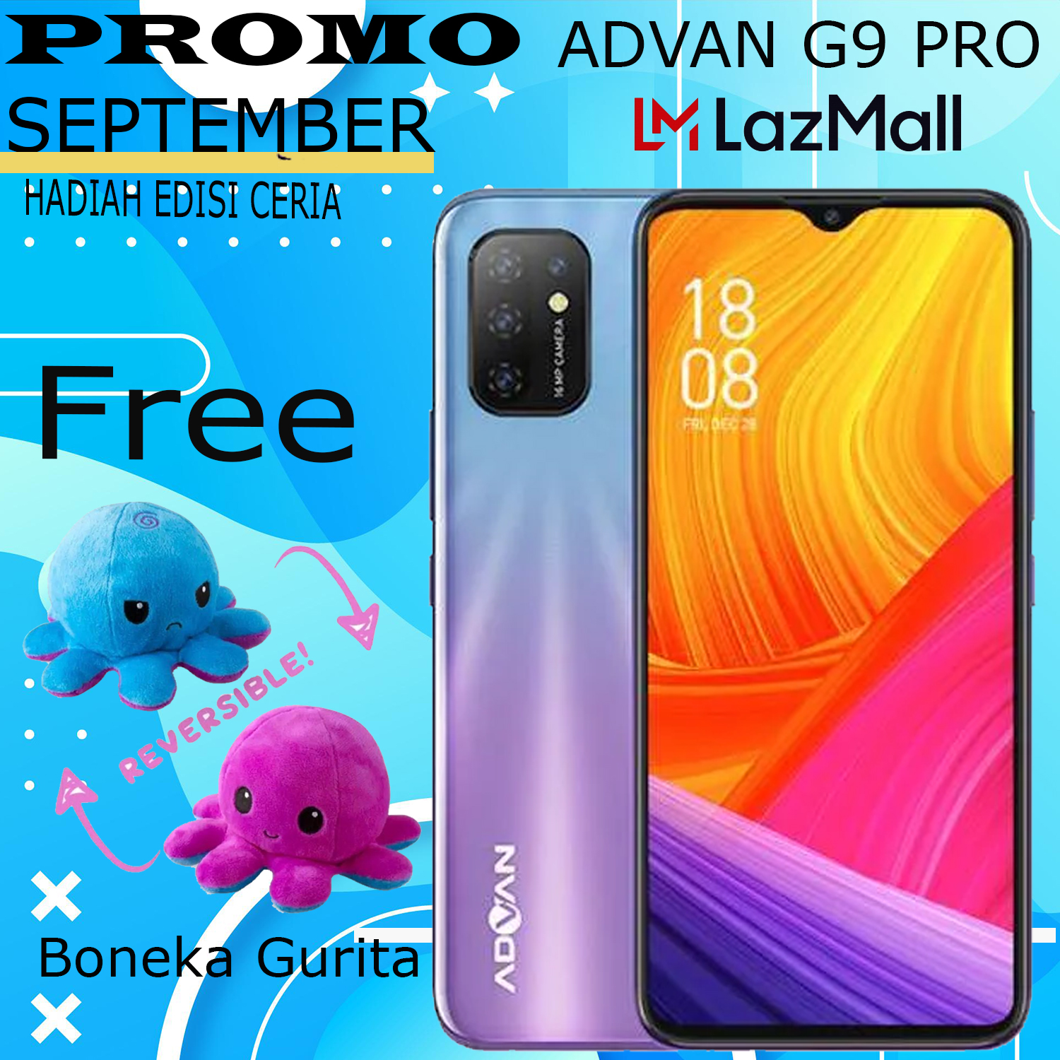 Advan G9 Pro 6/64 GB Android 10 5.200 mAh Battery 6.6\