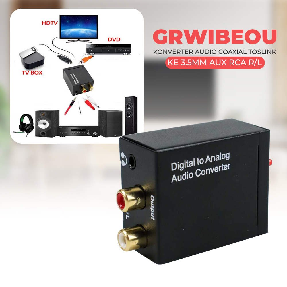 BISA COD Digital to Analog Audio Converter Toslink Optical