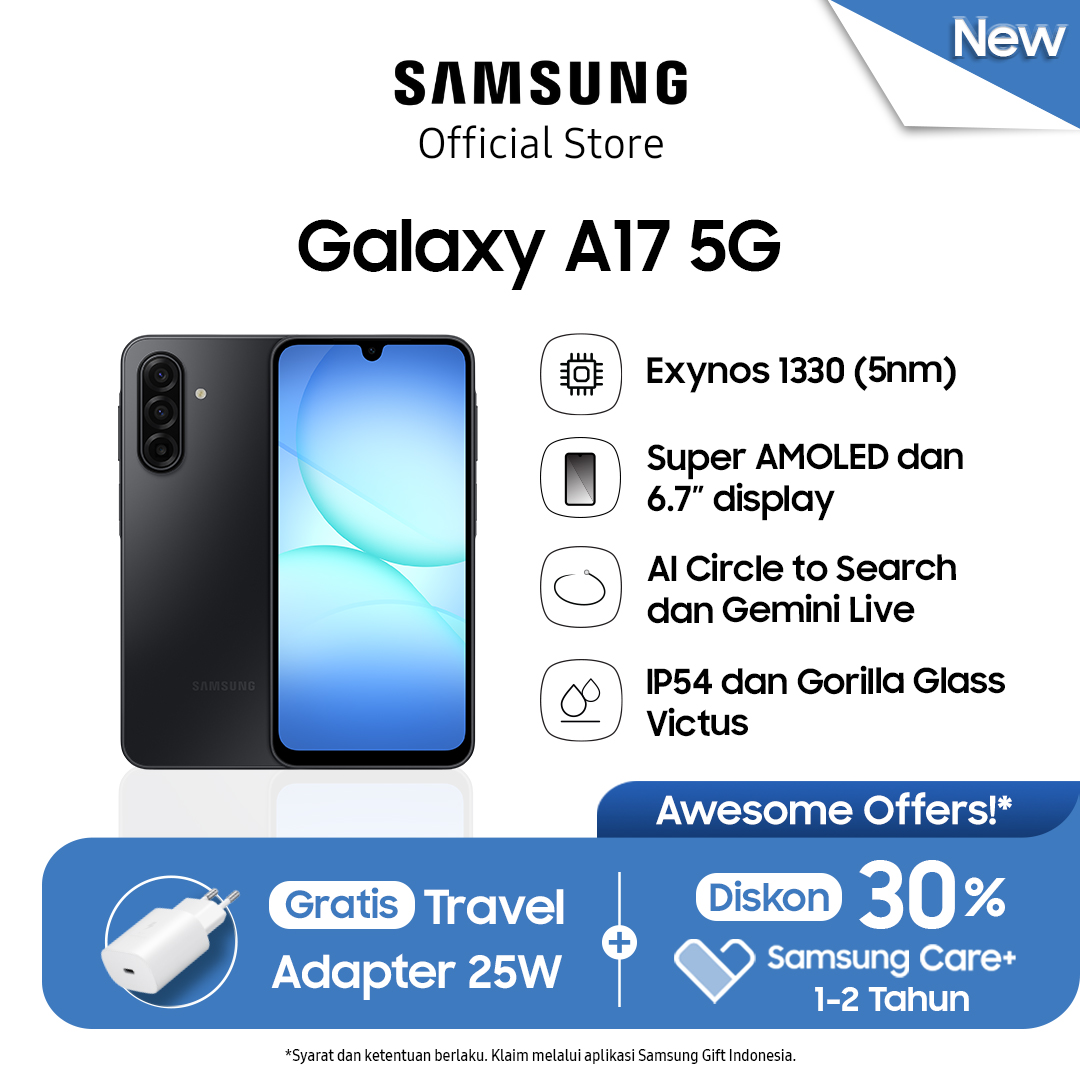 Samsung Galaxy A17 5g - 8/256Gb Harga 3,409,000 rupiah*Gratis Ongkir
