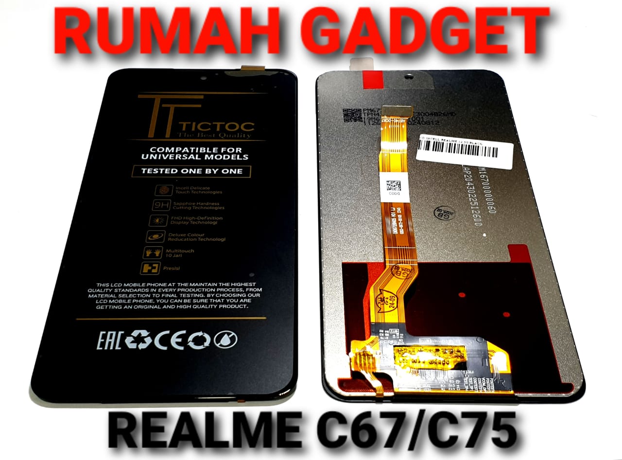 LCD realme C67 4G/realme C75 4G/realme 12 5g/realme 12x 5g/realme 13 5G India/narzo 70x 5g/narzo 80x/realme p3x 5G Black fullset touchscreen Harga 155,000 rupiah*Gratis Ongkir